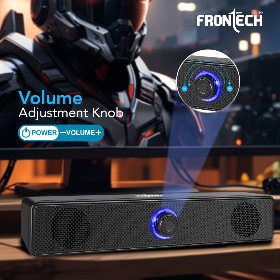 Frontech 1.0 USB Speakers with RGB Lights | 10W Power | AUX/USB (SPK-0008) Frontech 1.0 USB Speakers with RGB Lights | 10W Power | AUX/USB (SPK-0008)